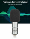 Smartphone Microphone Omnidirectional Condenser Portable Mini Mic Plug and Play for PC Camera Streaming Blogger Vlog