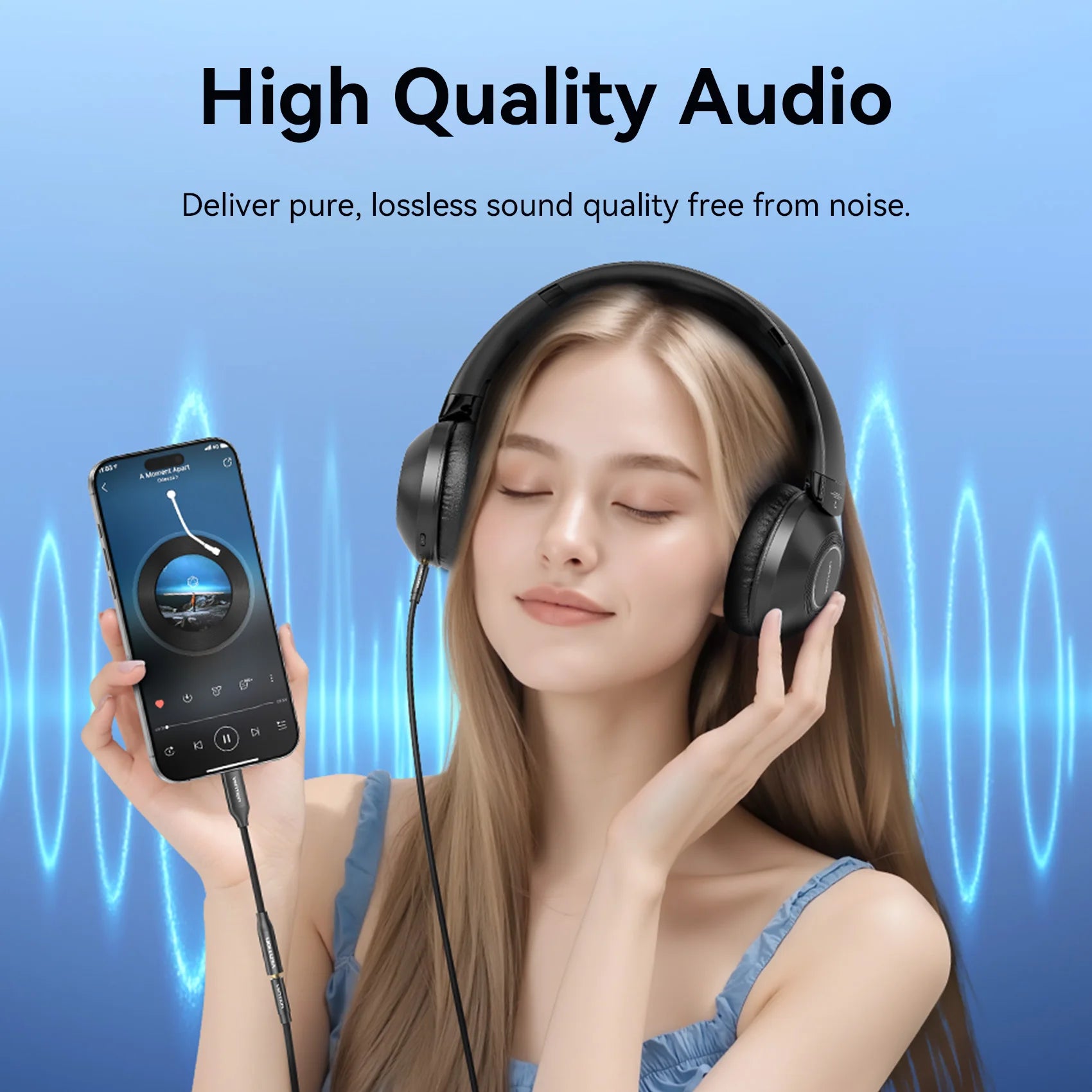 DAC USB Type C to 3.5mm Earphone Jack Audio Headphone Adapter for Samsung Galaxy S24 iPhone 16 USB C to 3.5mm Splitter