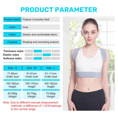 Back Posture Corrector Adjustable Postural Corrector Posture Back Corset Belt Vest For Column Posture Prevent Spinal Curvature