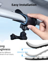 Car Sun Visor Camera Mount with Phone Clip for Cell Phone for GoPro Hero 12 11 10 9 8 for Insta360 X3 One X2 Accessories