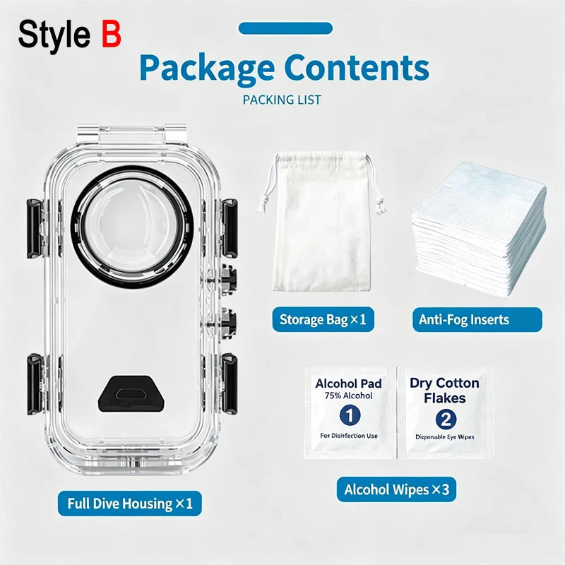 60 Metre Waterproof Diving Case for Insta360 X6