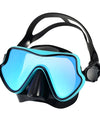 Snorkel Diving Mask Swimming Goggles Silicone Skirt Scuba Mask With Colorful Lens Tempered Glass Wide View For Adult Youth