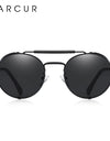 Polarized Steampunk Round Sunglasses Men Retro Sun Glasses For Women Vintage Style