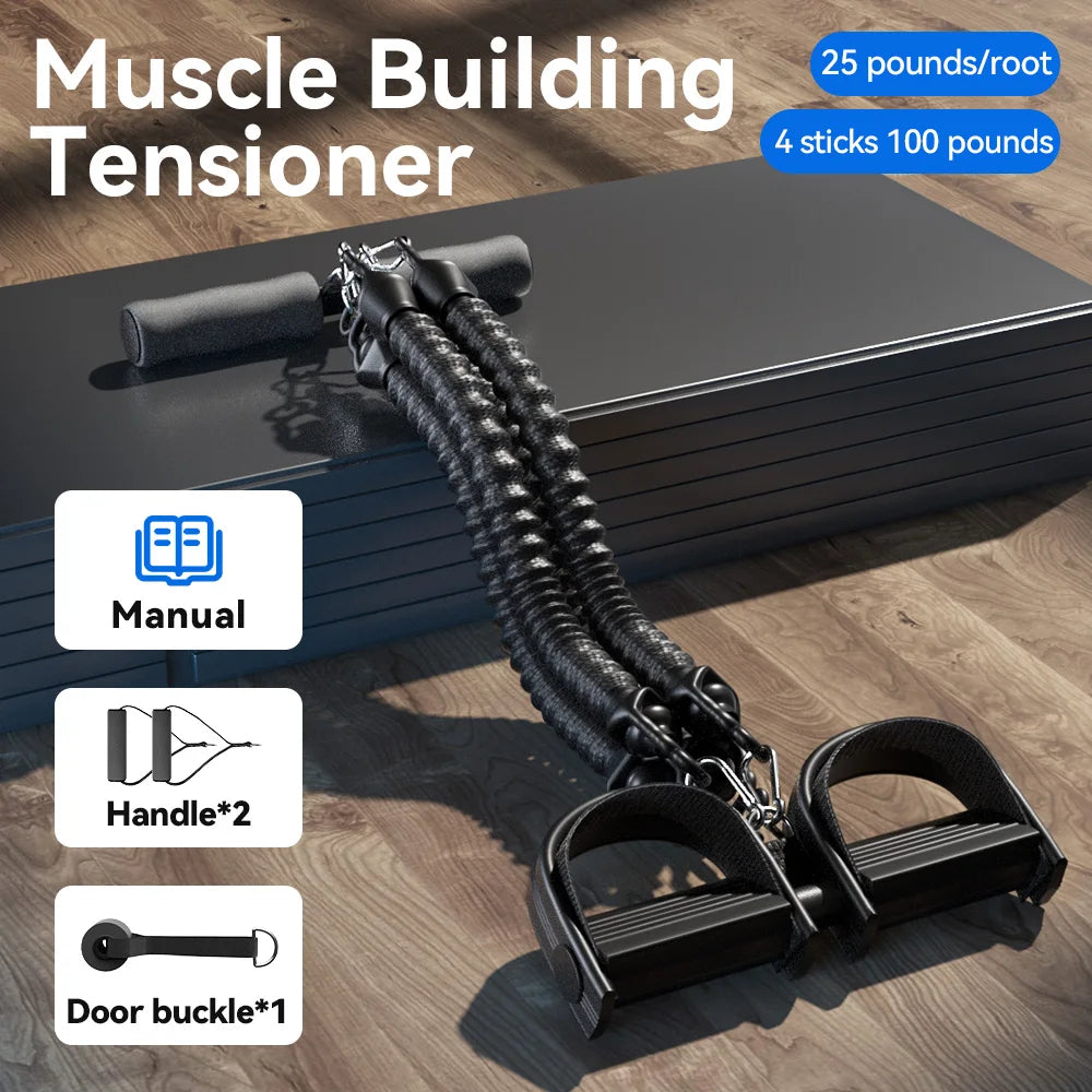 Pedal Tension Rope Men Abdominal Strengthening Elastic Band Tension Rope Expand Chest Strength Exercise Fitness equipment
