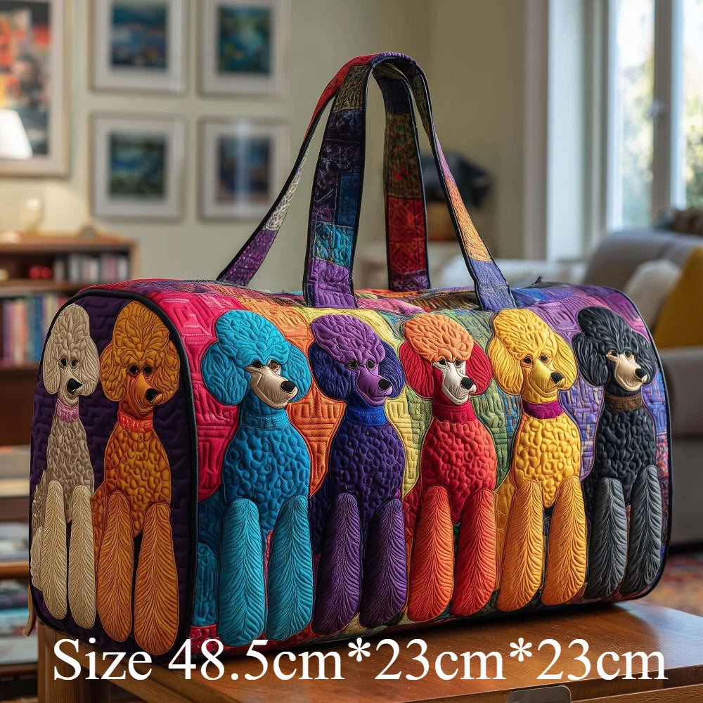3D Print Quilted Dog Travel Bags Artistic Pet Dog Lovers Durable Weekend Gym Yoga Unique Dachshund Corgi French Bulldog Design