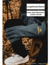 Outdoor Camping Cowhide Insulated Heat-Resistant Gloves High Temperature Resistant Kitchen Microwave BBQ Gloves