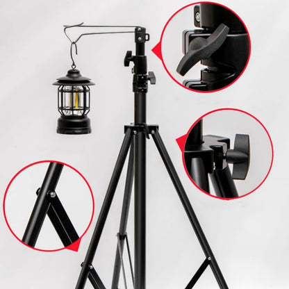 Windshield 213cm Light Stand Tripod 3-Level Adjustable Bold Aluminum Alloy Outdoor Light Stand