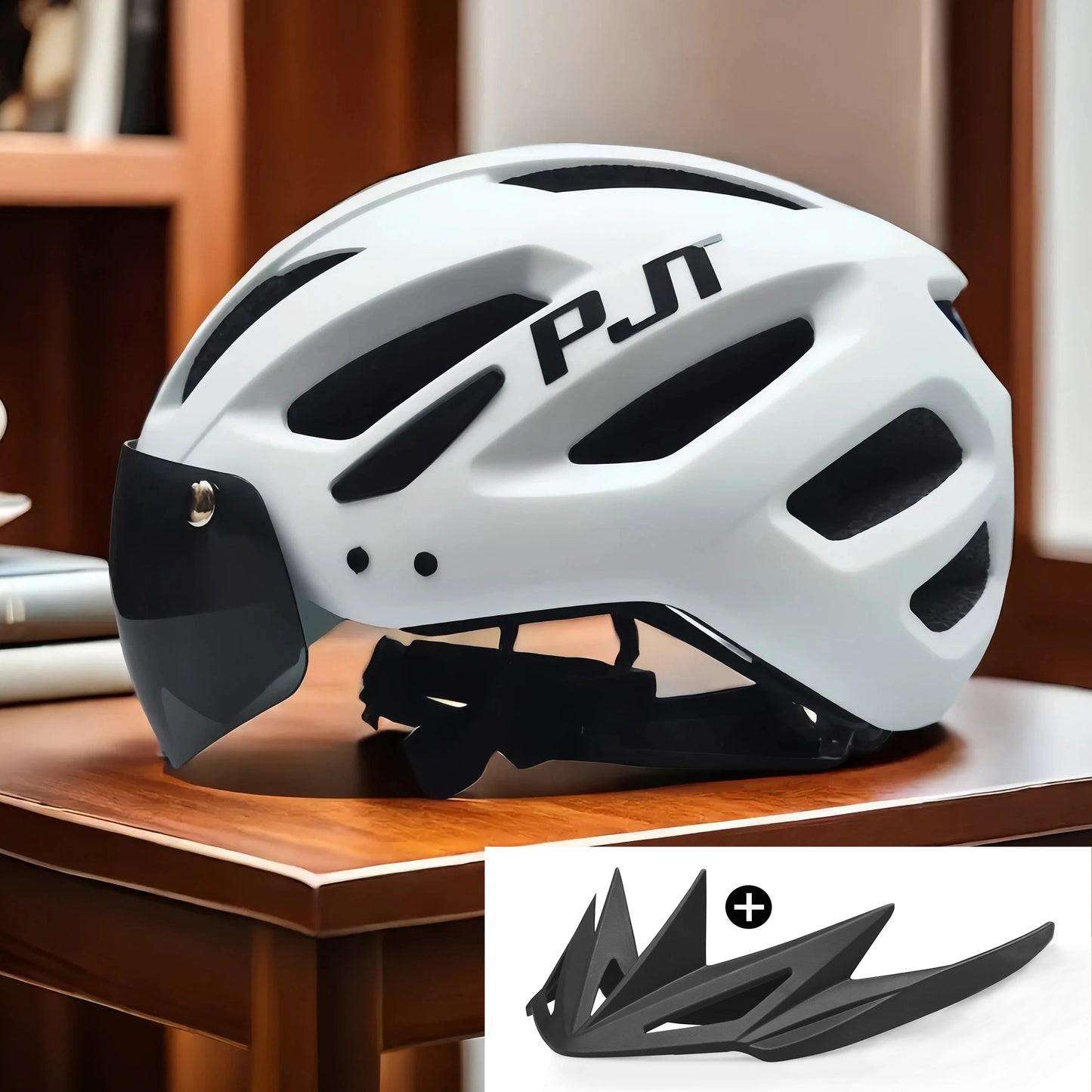 Rechargeable LED Cycling Helmet With Dual Mode Goggles