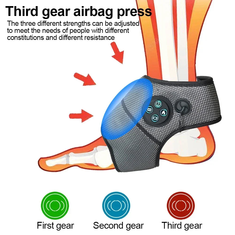 Electric Heated Ankle Support Wrap Warmer Temperature Adjustable Ankle Brace Protector for Ankle Injuries Pain Relief