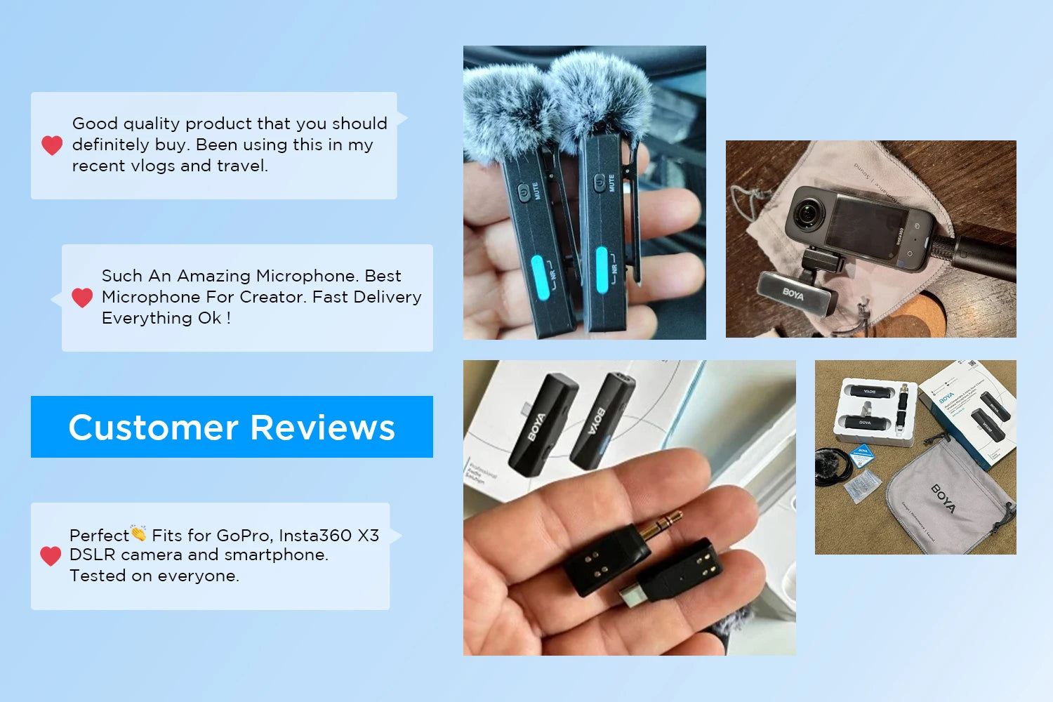 A Wireless Lavalier Microphone for iPhone 15/16 Series OPPO Samsung Xiaomi Go Pro SONY DSLR Cameras Vlog Recording