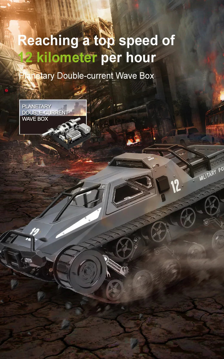 RC Car High-speed Electric Off-road Tank Stunt Car  Crawler Snow Climbing Remote Control Vehicle Toy gift