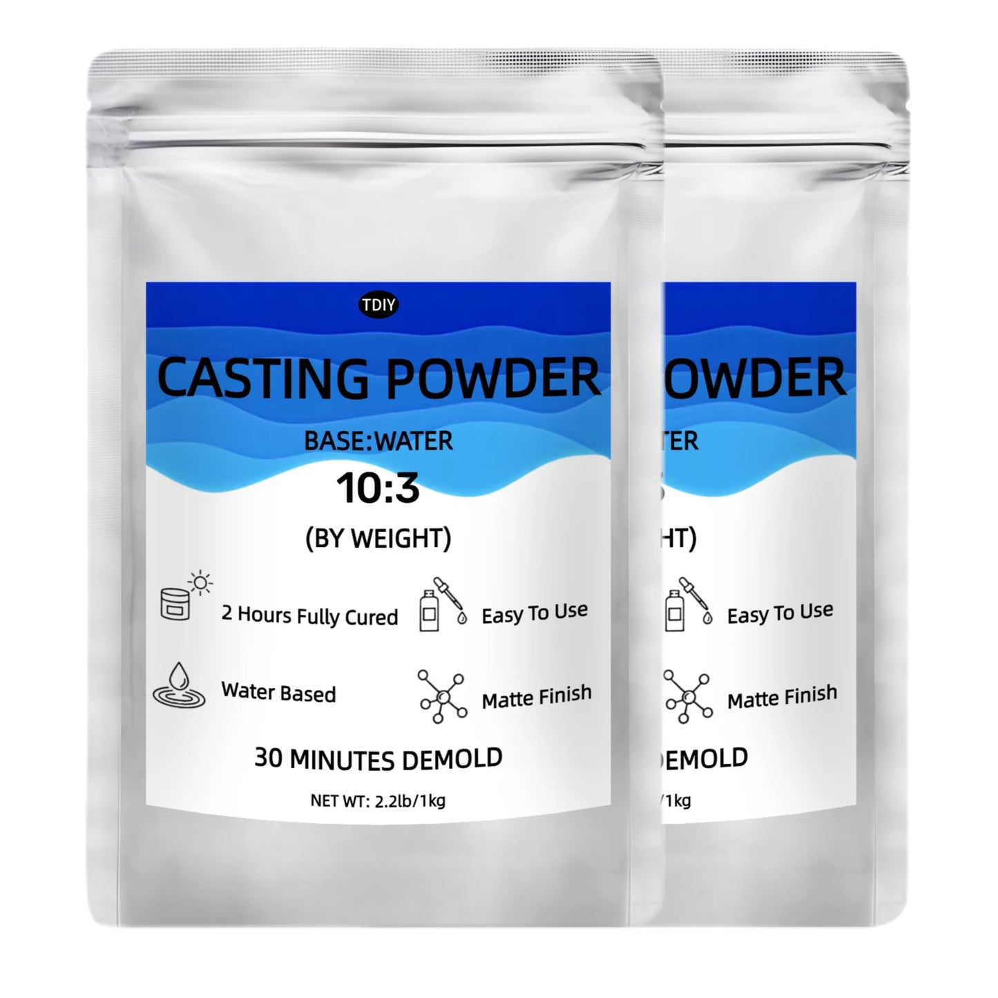 Resin Casting Powder, DIY Casting Molds , Fine White Plaster for Jewelry Casting & DIY Crafts Mixable Art Molding Compound