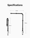 Camera Desk Setup Stand Adjustable Desk Mount with Holding Arm Max Load 2KG for Mirrorless Camera Microphone