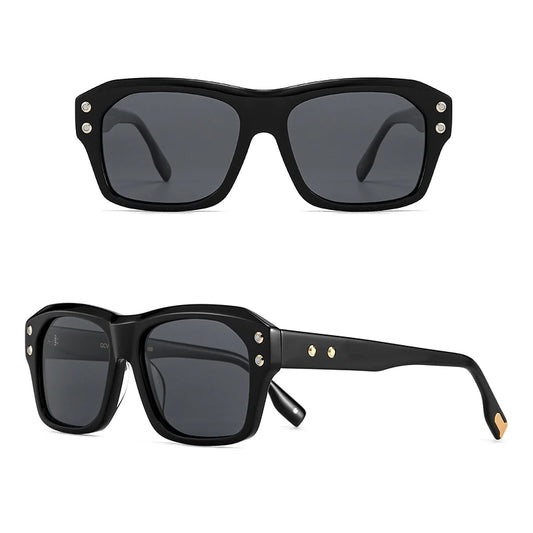 Acetate Square Polarized UV400 Mirror Gradient Fashion Sunglasses for Men Women Luxury Eyewear