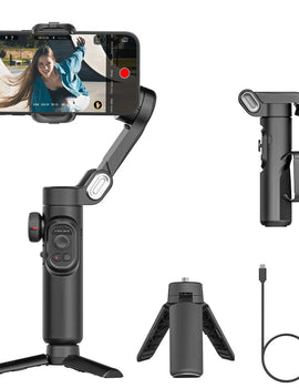 Gimbal Stabilizer for Smartphone Foldable 3-Axis Gimbal for iPhone & Android
