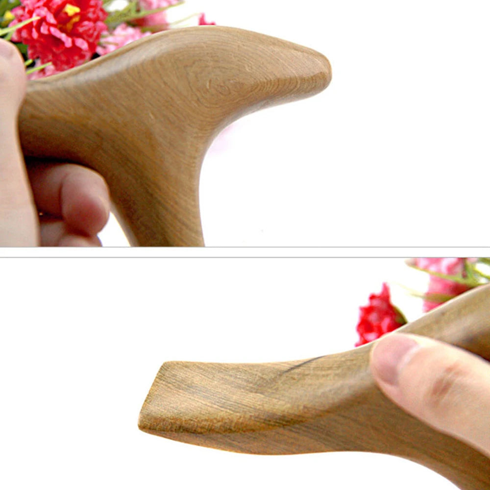 1 PC Neck Foot Wood Trigger Point Massage Gua Sha Tools,Home Gym Professional Wooden Therapy Massage Tool for Back Leg Hand Face