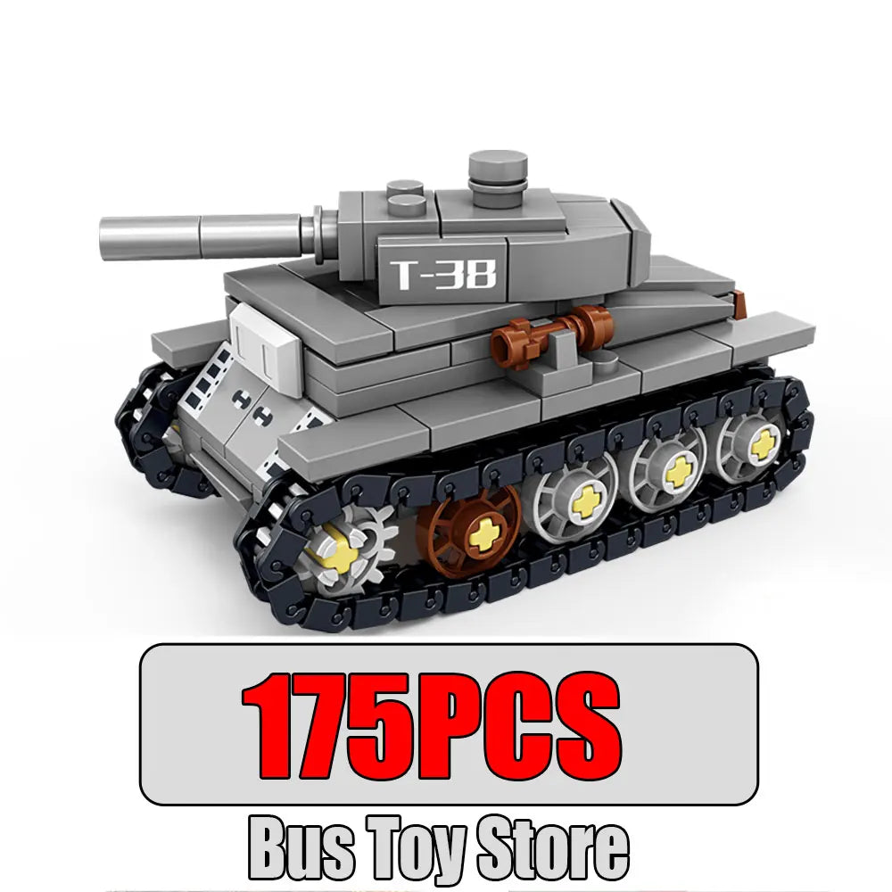 BMPT Terminator Tank KV-2 T-34 Tiger I WW2 Military Classic Model Building Blocks Bricks Boy  Toys for Christmas Gifts