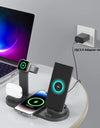 5 In 1 Wireless Charger Stand Pad For iPhone 15 14 13 Apple Watch Airpods Desk Phone Chargers Fast Charging Dock Station