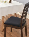 4pcs/set Stretch Dining Chair Seat Covers Jacquard Elastic Upholstered Chairs Cushion Slipcover Anti-Dirty Protector Removable