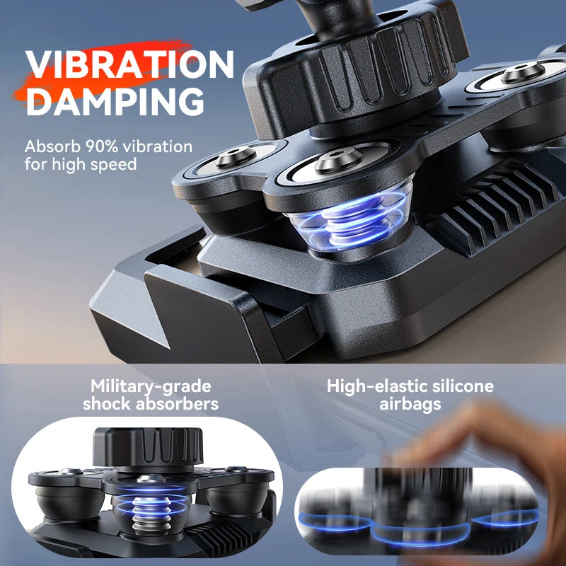 Shockproof Bike Phone Holder Half Enclosure 360° View Motorcycle Phone Mount Bicycle Cell Phone Holder For 4.7-7" Phones