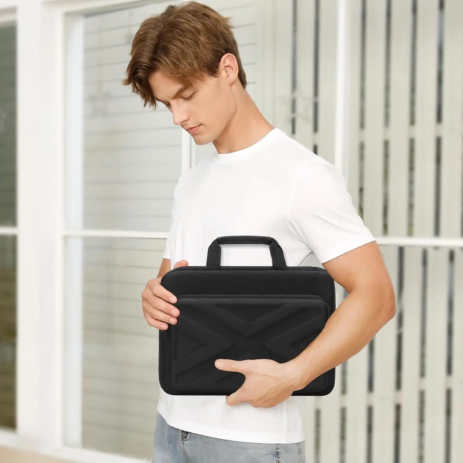 Hard Shell Laptop Sleeve for 13 14 15 16 17 inch Macbook Air Pro M1 M2 M3 M4 HP Notebook Handbag Waterproof EVA Protective Case