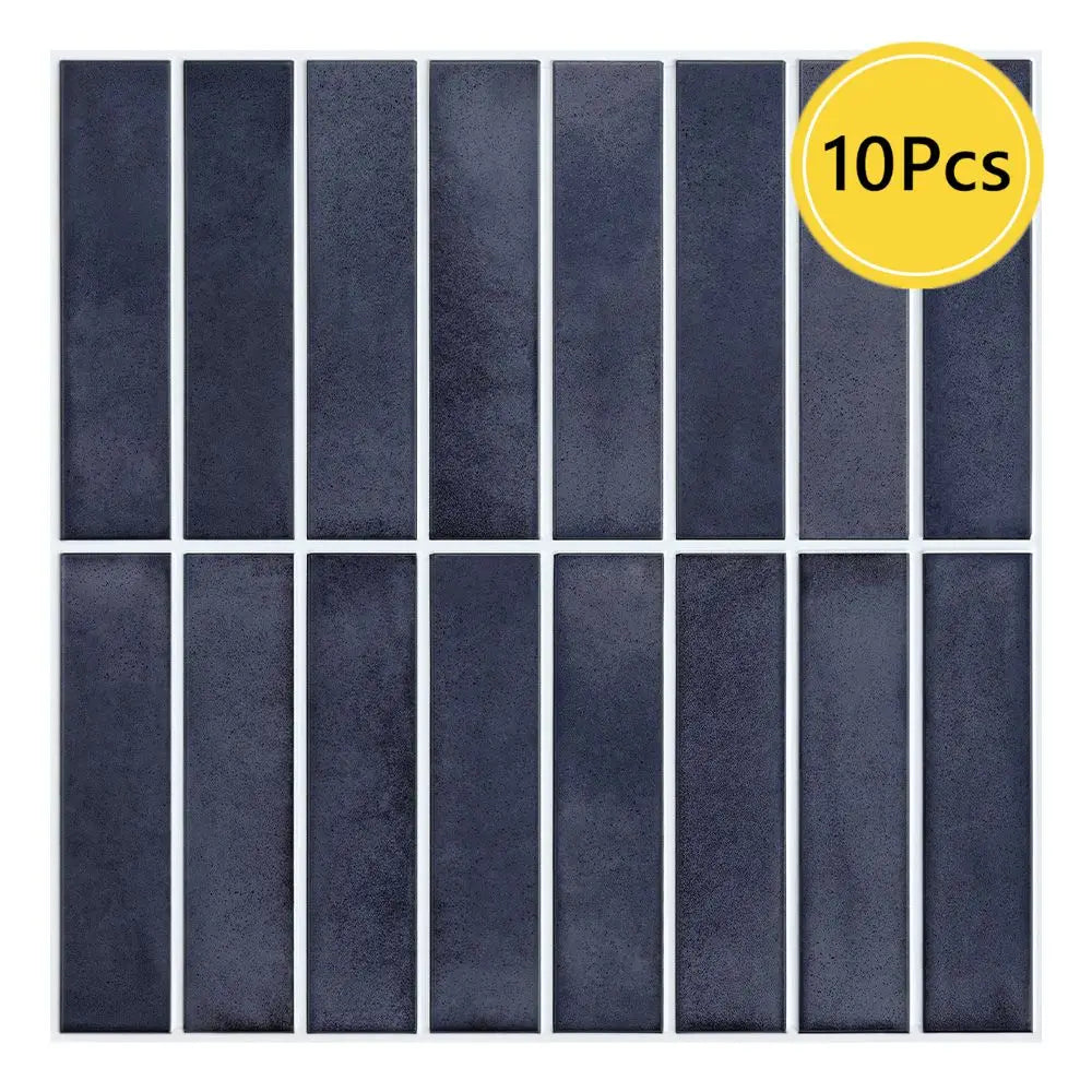 10pcs 3D Tile Stickers, Self-adhesive Green Tile Backsplashes for Kitchen, Bathroom Walls, Water and Mold Resistant, Matt, 30x30cm