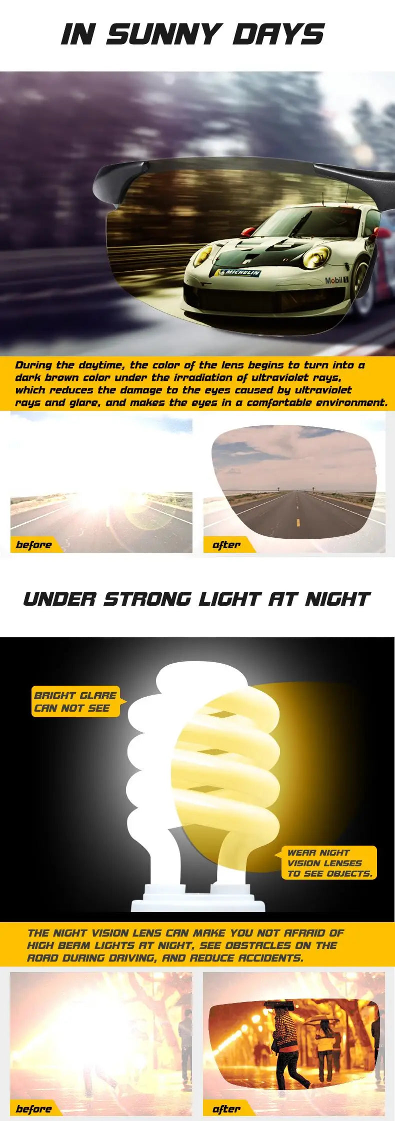Aluminum Photochromic Polarized UV400 Mirror Driving Sunglasses for Men Women