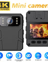 4K HD Mini Camera Police Recorder With Hd Ips Screen Hd Police Body Camera, Can Wear A Portable Body Camera