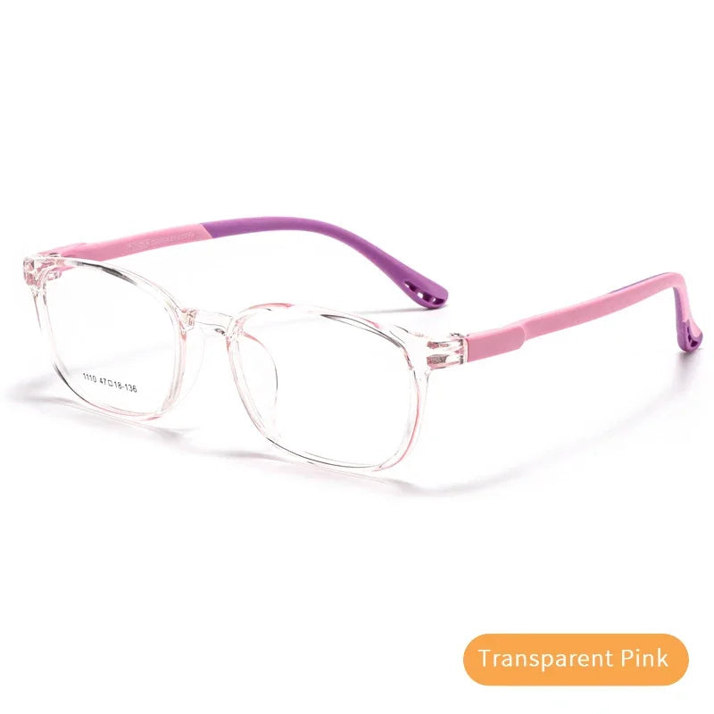 Ultra light new TR90 children's glasses frame, suitable for myopia and farsightedness, with high-quality lenses for boys and gir