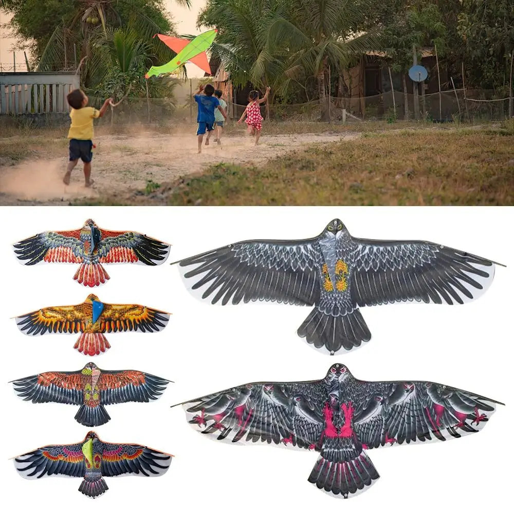 1.1m Eagle Kite New Gift Flat Flying Toys 30 Meter Kite Line Multi Style Flying Kites Outdoor