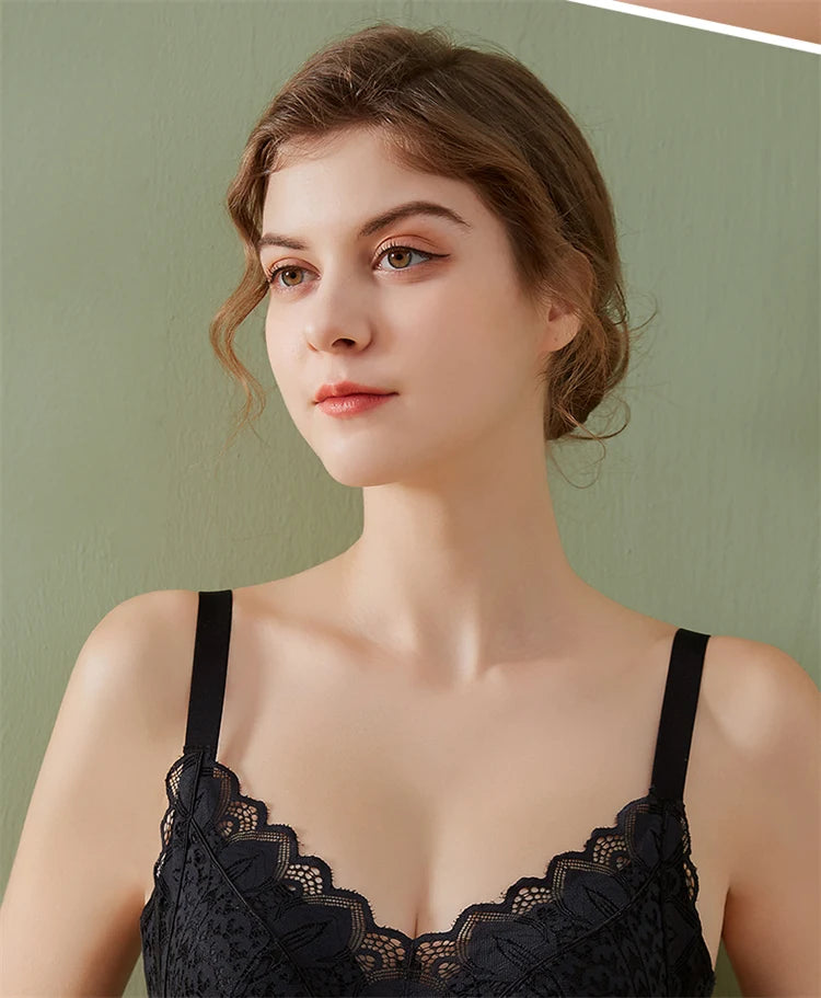 Women’s Push-Up Wire-Free Bra – Comfortable Adjustable Straps Bralette