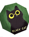 Portable Black Cat Umbrella 3 Folding Waterproof Windproof UV Protection Animal Rain Shine High Quality Umbrella for Rain Gear