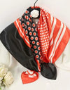 Women Scarf Silk Feeling Hair Neck Square Brand Office bandanna muffler Waiter Flight Attendants Handkerchief Rings wrap