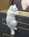 Simulation cat plush Doll Realistic Cute Cat Furry Hanging Ornaments Car Decoration Stuffed Animals Sculptures creative gift