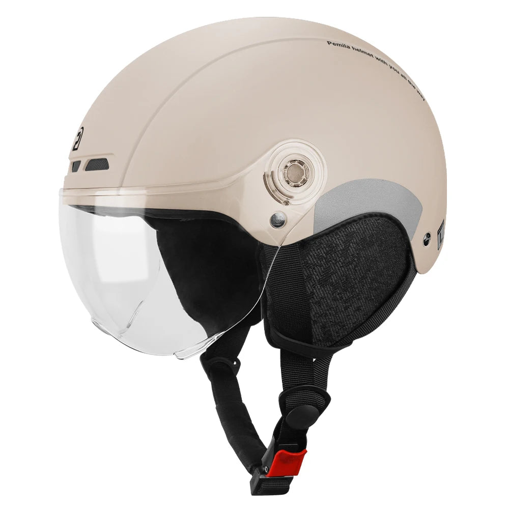Adult Cycling Helmet With Goggles Ear Protection And Removable Lining