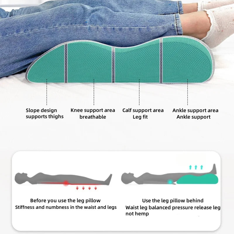 Memory Foam Leg Foot Raiser Pillow Support Cushion Massage Support Body Pillow For Pregnant Ergonomic Leg Elevation Pillow