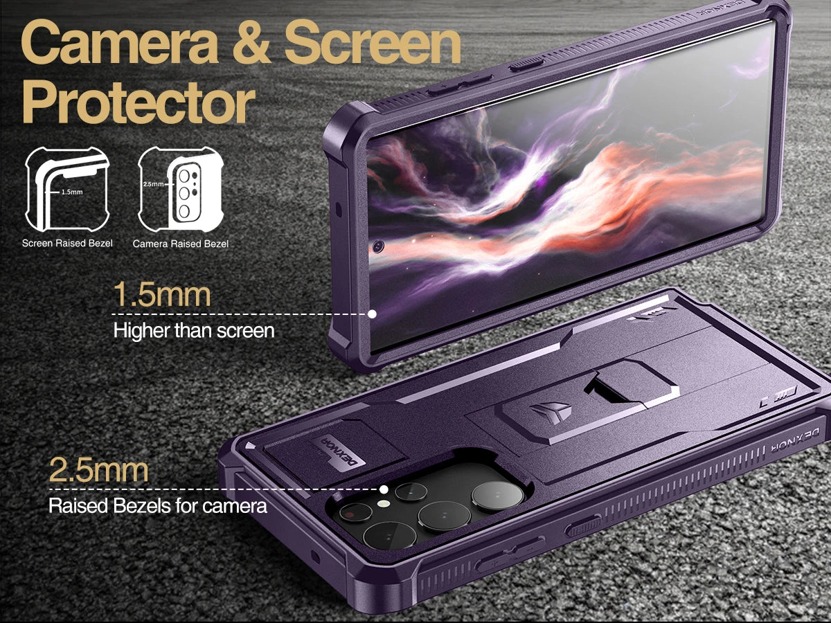 Full Body Heavy Duty Military Grade Protection Built-in Screen Protector and Kickstand for Samsung Galaxy S23 Ultra Case6.8 inch
