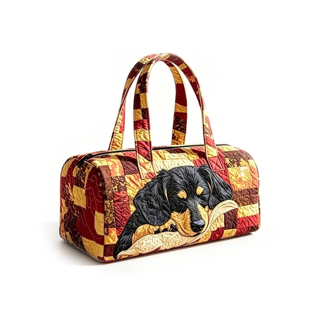 Vintage Animal Print Quilted Duffel Bag Overnight Travel Bag Lightweight Handheld Luggage for Vacation Gym Weekend Getaway