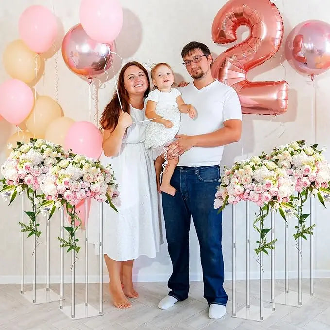 Wedding Centerpieces Acrylic Vases Flowers Stand for Birthday Party Tables Decorations Window Display Rack Cake Stand Home Decor