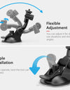 for Gopro Hero 11 10 9 Car Glass Suction Cup Holder with Adapter Screw for Smartphones for Insta360 X3 One X2 Accessories