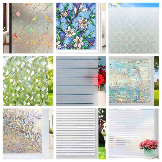 Frosted Privacy Striped Window Film Office Decorative Self Adhesive Glass Window Decals Width 65/75/85/90 by 200 cm
