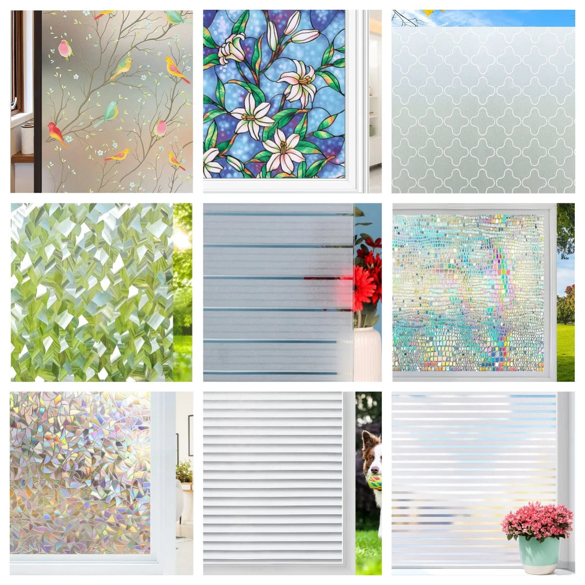 Frosted Privacy Striped Window Film Office Decorative Self Adhesive Glass Window Decals Width 65/75/85/90 by 200 cm