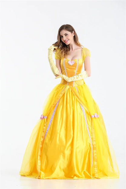 Halloween Costume Belle Princess Dress Beauty and The Beast Belle Snow Masquerade Costume