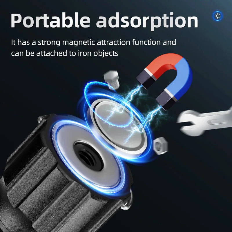 30W 1 Plus 8 LED Rechargeable Camping Flashlight