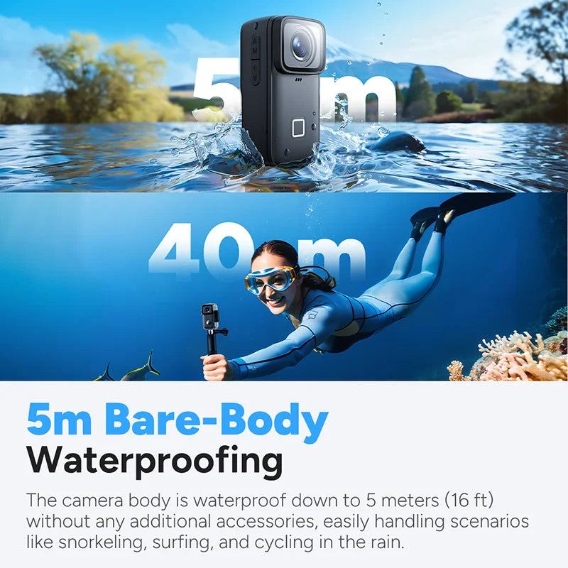4K Waterproof Action Camera with HDR 6 Axis Stabilization and WiFi Connectivity