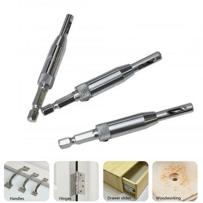 3/4/7 PCS Self Centering Hinge Drill Bit Set High-speed Steel Woodworking Door Window Hinge Drill Bit Positioning Hole Opener