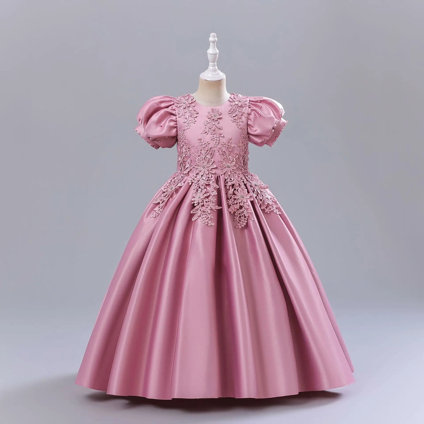 Princess Dress for Girls - Short Sleeve Party Gown for Christmas/School Events | Flower Girl Pageant Dress