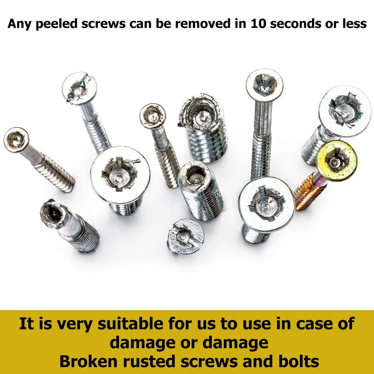 5Pcs Damaged Screw Extractor Drill Bit High Speed Steel Double Easily Take Out Side Drill Out Broken Screw Remover Bolt