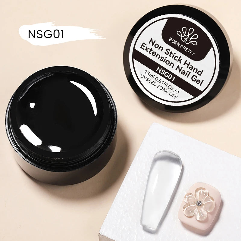 15ml Non Stick Hand Extension Gel Nail Polish Carving Flower Nail Art Shaping Solid Acrylic Nail Gel Varnish