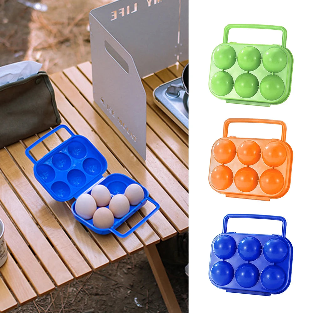 6-Grid Portable Egg Storage Box – Shockproof & Drop-Resistant Refrigerator Egg Organizer Case
